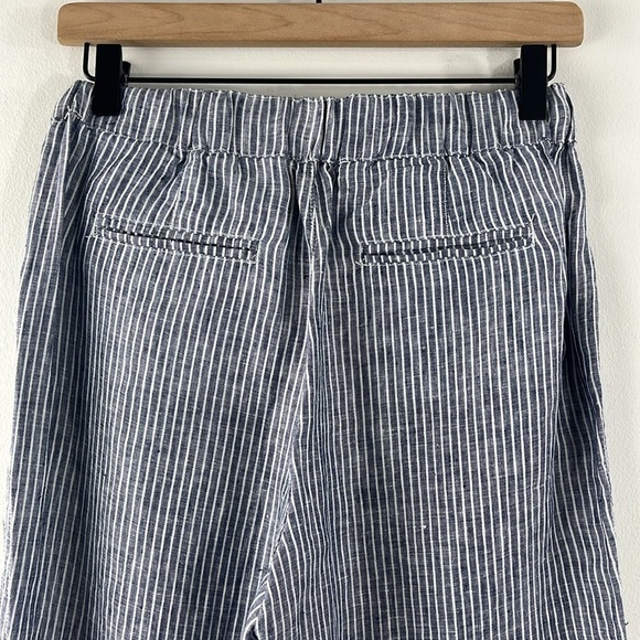 Chelsea & Theodore 100% Linen Striped Elastic Pull On Beachy Pants Womens Size S - Picture 10 of 14